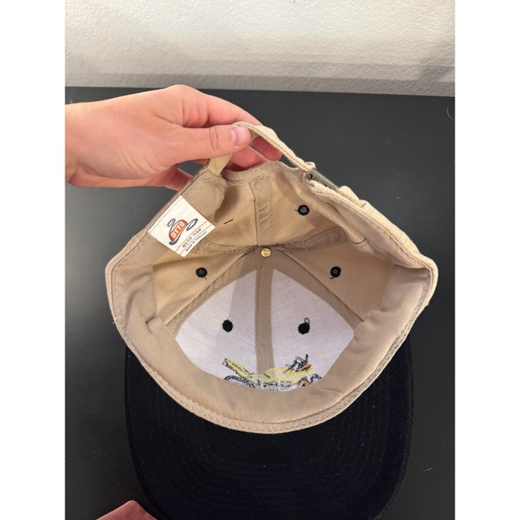 OTTO Baseball Cap Mens One Size Beige Black Cotton Embroidered Motorcycle Logo - Picture 5 of 7